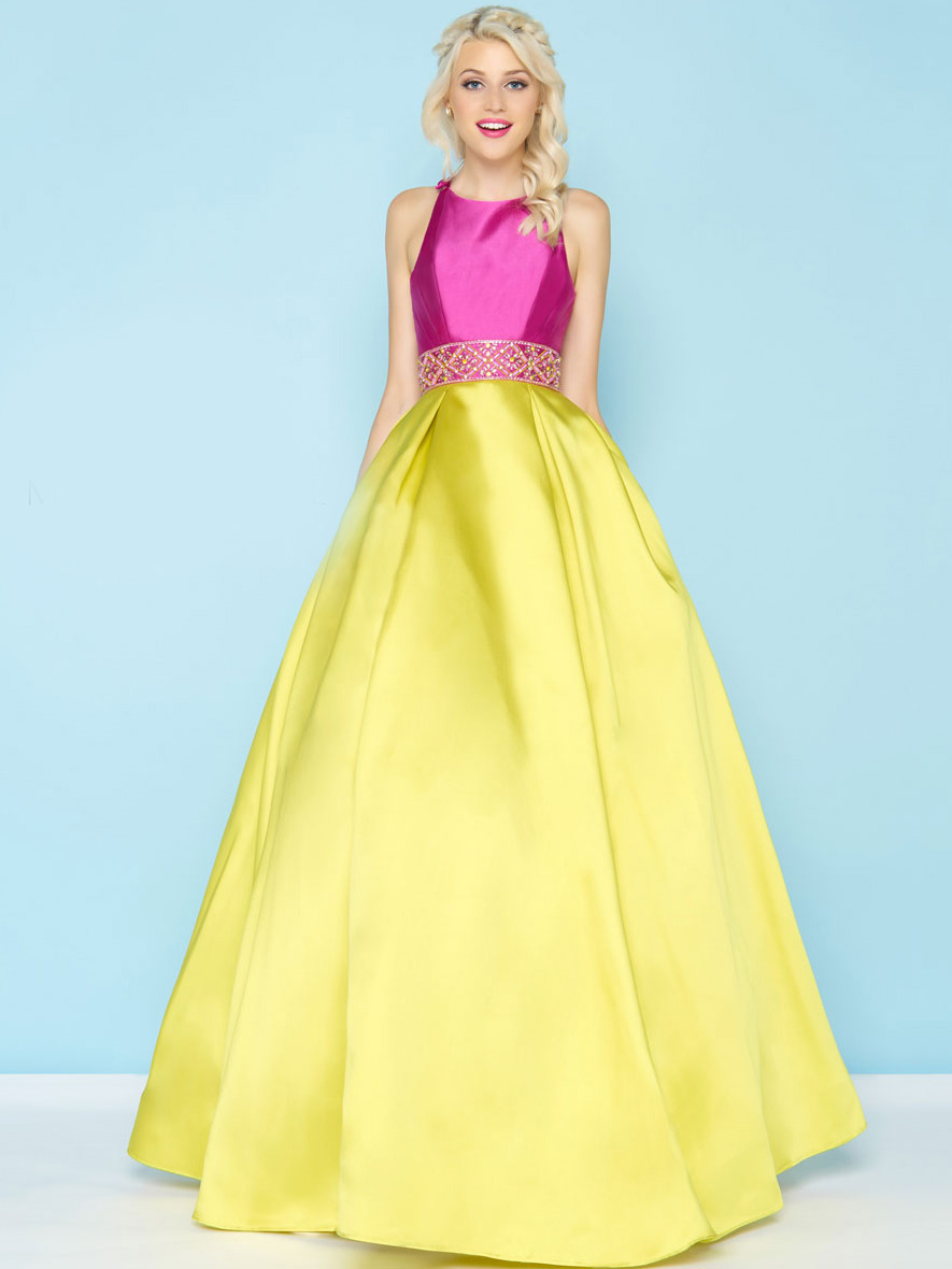 tropical ball gown